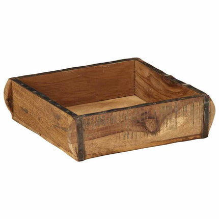 Dienblad 4 St Bruin Massief Gerecycleerd Hout - XdropX
