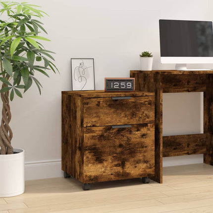 Dossierkast Verrijdbaar 45X38X54Cm Bewerkt Hout Kleurig - XdropX