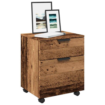 Dossierkast Verrijdbaar 45X38X54Cm Bewerkt Hout Kleurig - XdropX