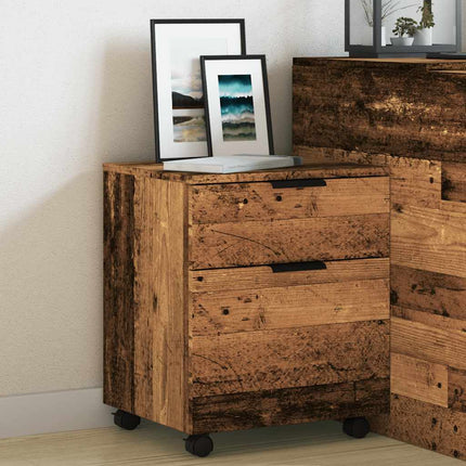 Dossierkast Verrijdbaar 45X38X54Cm Bewerkt Hout Kleurig - XdropX