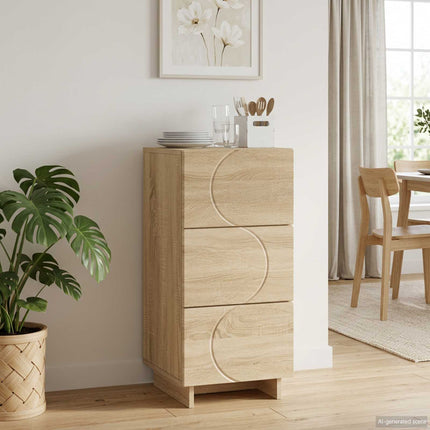 Dressoir 33.5 X 34.5 X 75 Cm Bewerkt Hout - XdropX