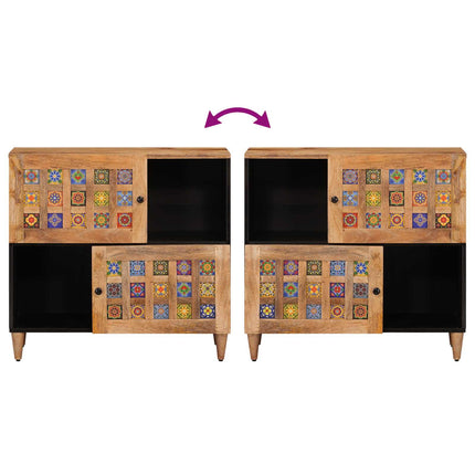 Dressoir Met Opslag 80 X 33 X 75 Cm Massief Mango Hout - XdropX