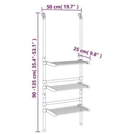 Droogrek 3-Laags Hangend Aluminium - XdropX