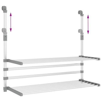 Droogrek Voor Balkon 89X25X(60-95) Cm Aluminium - XdropX