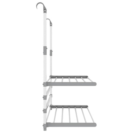 Droogrek Voor Balkon 89X25X(60-95) Cm Aluminium - XdropX