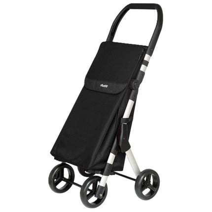 Duett Muuvi Up Zwart - Boodschappentrolley - Tasinhoud 46L - 4 Wielen - Opvouwbaar - XdropX