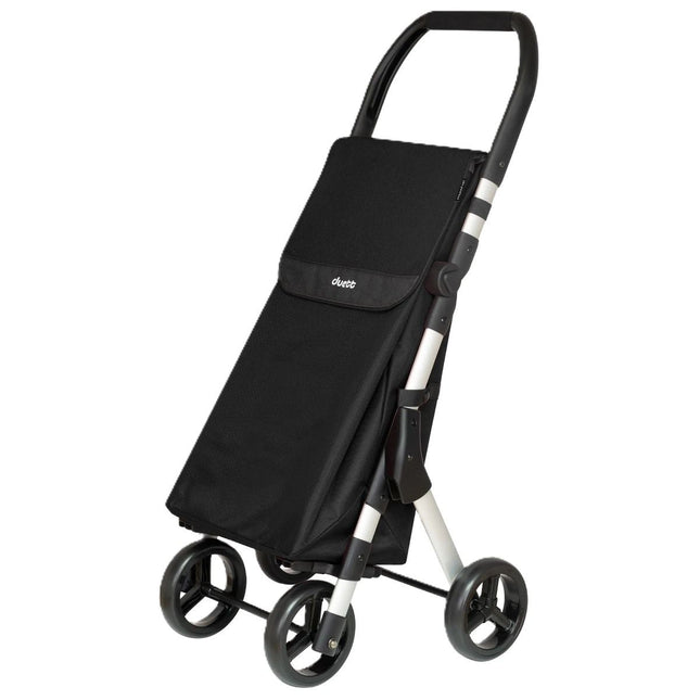 Duett Muuvi Up Zwart - Boodschappentrolley - Tasinhoud 46L - 4 Wielen - Opvouwbaar - XdropX