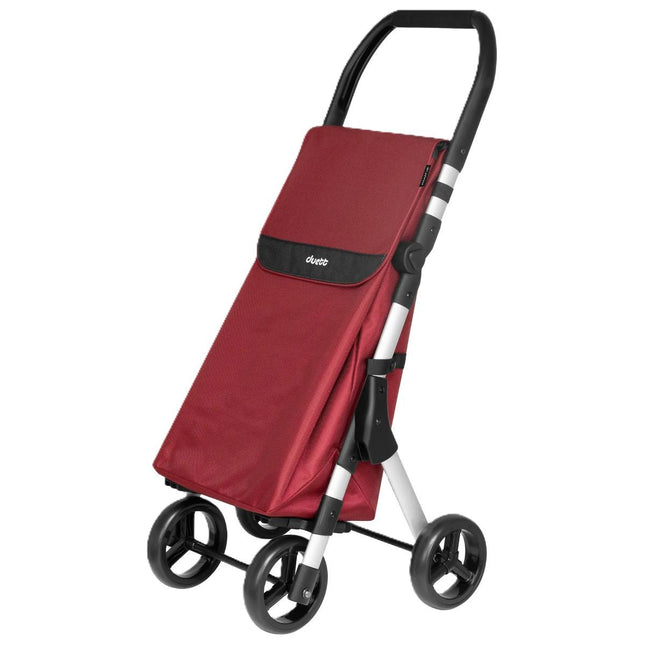 Duett Muuvi Up Rood - Boodschappentrolley - Tasinhoud 46L - 4 Wielen - Opvouwbaar - XdropX