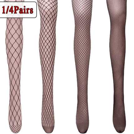 1/4 paar visnetpanty's in lente/zomerstijl, dames  lange visnetkousen in Europese/Amerikaanse stijl, dameskousen, basislaagpanty's