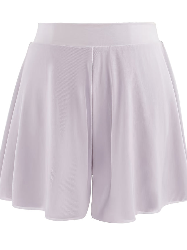 Klassieke Dans Oefenbroek Ballet Shorts met Elastische Taille Zachte Mesh Dansbroek - XdropX