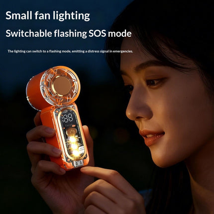 Mini Handheld Fan With USB Charging And Built-in Light