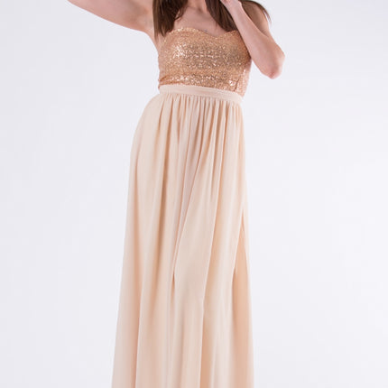 EVA & LOLA DRESS GOLD 58004-3