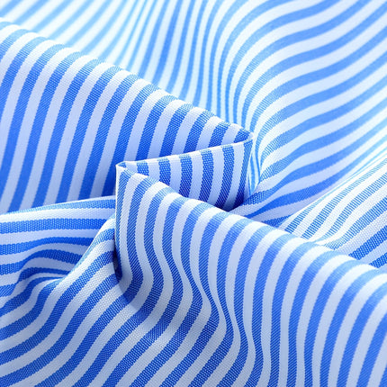 Koningsblauwe Mouwloze Jurk voor Meisjes met Witte Strepen, Nieuwe Zomerstijl, Schattige Ruchesmouwen, Grote Strikversiering, Fris en Ademend