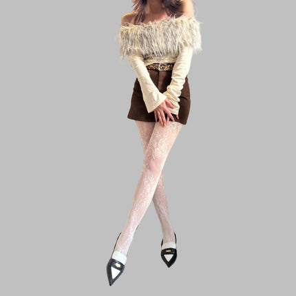 5 paar dames bloemen stretch sokken, elegante vintage kanten sokken, modieuze sokken, uitgebreide stijl, comfortabel en ademend, zacht materiaal, geschikt voor diverse feest- of Valentijnsdag gelegenheden - XdropX