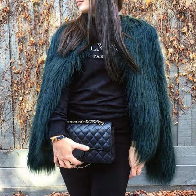 Long-sleeve Plus-size Washed Shearling Coat For European And American Women - XdropX
