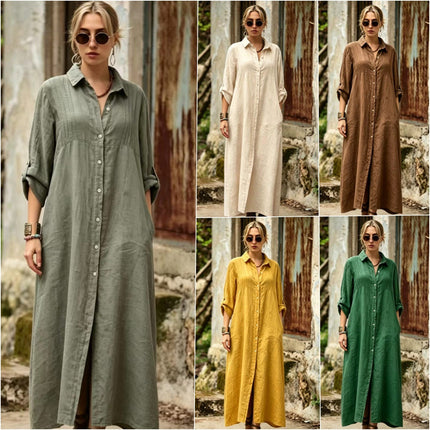 Elegant Simple Loose-fit Fashionable Long Dress