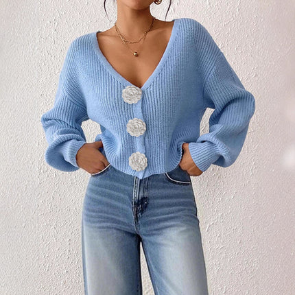 Womens Knitted Sweater Cardigan Short Coat