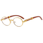 Gold Frame Transparent Lens