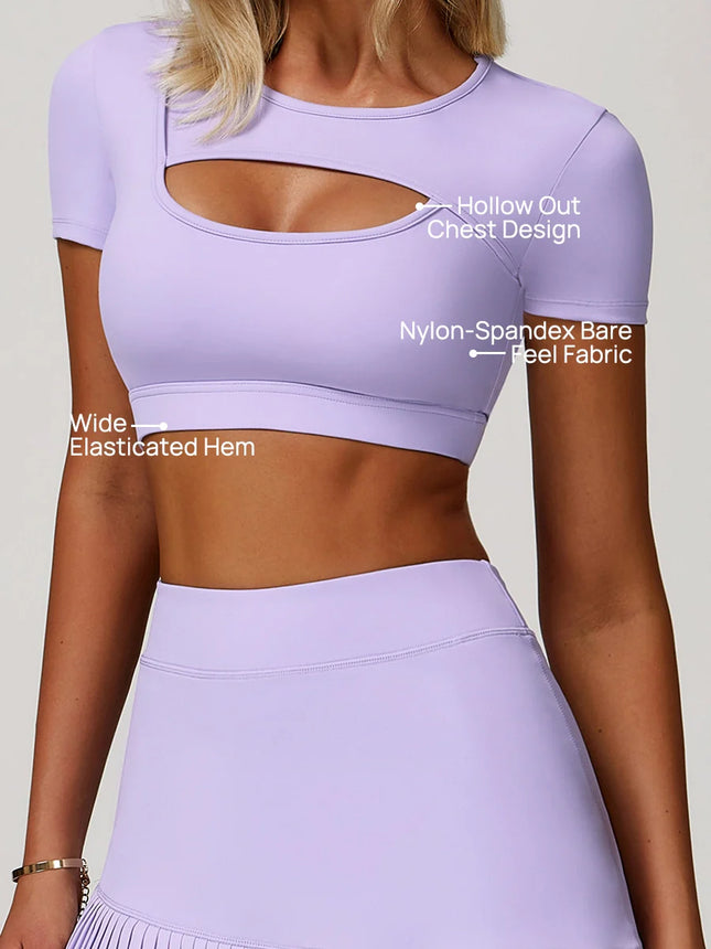 Power Petals Asym Shockproof Crop Top-1