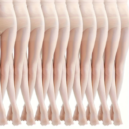 10-Pack Ultradunne, Doorzichtige Panty's voor Vrouwen - Ademend & Comfortabel, Effen/Zwart, Perfect voor Lente & Zomer, 0D, Kousen - XdropX