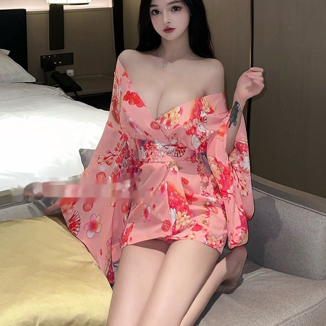Underwear Japanese Cherry Blossom Kimono Pajamas - XdropX