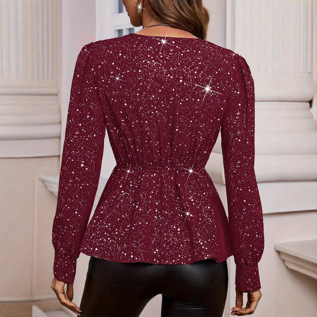 Women's Tops V-neck Long Sleeve Fashion - XdropX