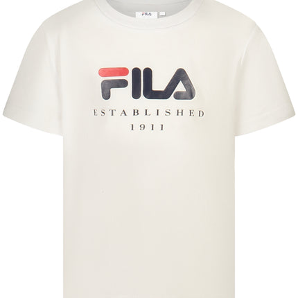 FILA SHORT-SLEEVED T-SHIRT FOR GIRLS, WHITE-0