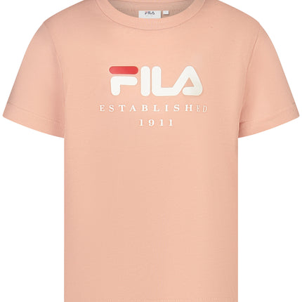 FILA SHORT-SLEEVED T-SHIRT FOR GIRLS, PINK-0