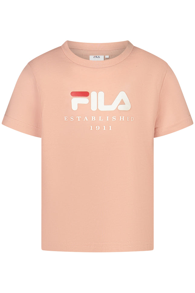 FILA SHORT-SLEEVED T-SHIRT FOR GIRLS, PINK-0