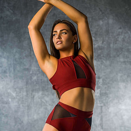 High Waist Mesh Pole Shorts – Monica-4