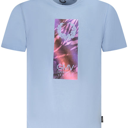 GIAN MARCO VENTURI MEN'S SHORT SLEEVE T-SHIRT BLUE-0