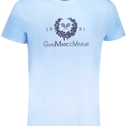 GIAN MARCO VENTURI MEN'S SHORT SLEEVED T-SHIRT BLUE-0