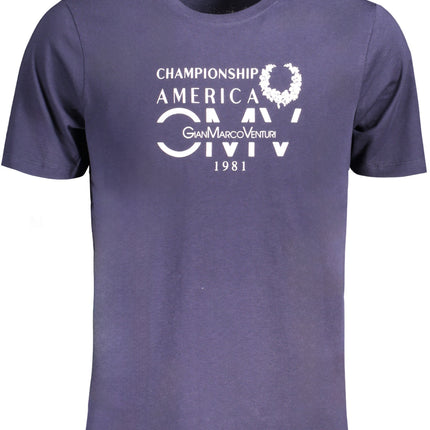 GIAN MARCO VENTURI MEN'S SHORT SLEEVED T-SHIRT BLUE-0
