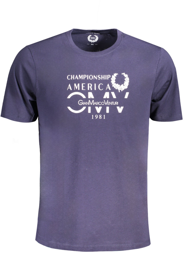 GIAN MARCO VENTURI MEN'S SHORT SLEEVED T-SHIRT BLUE-0