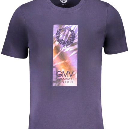 GIAN MARCO VENTURI MEN'S SHORT SLEEVED T-SHIRT BLUE-0
