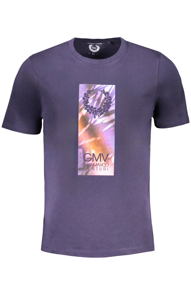 GIAN MARCO VENTURI MEN'S SHORT SLEEVED T-SHIRT BLUE-0