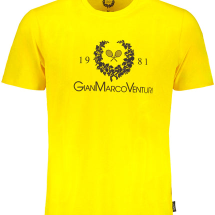 GIAN MARCO VENTURI YELLOW MEN'S SHORT SLEEVED T-SHIRT-0
