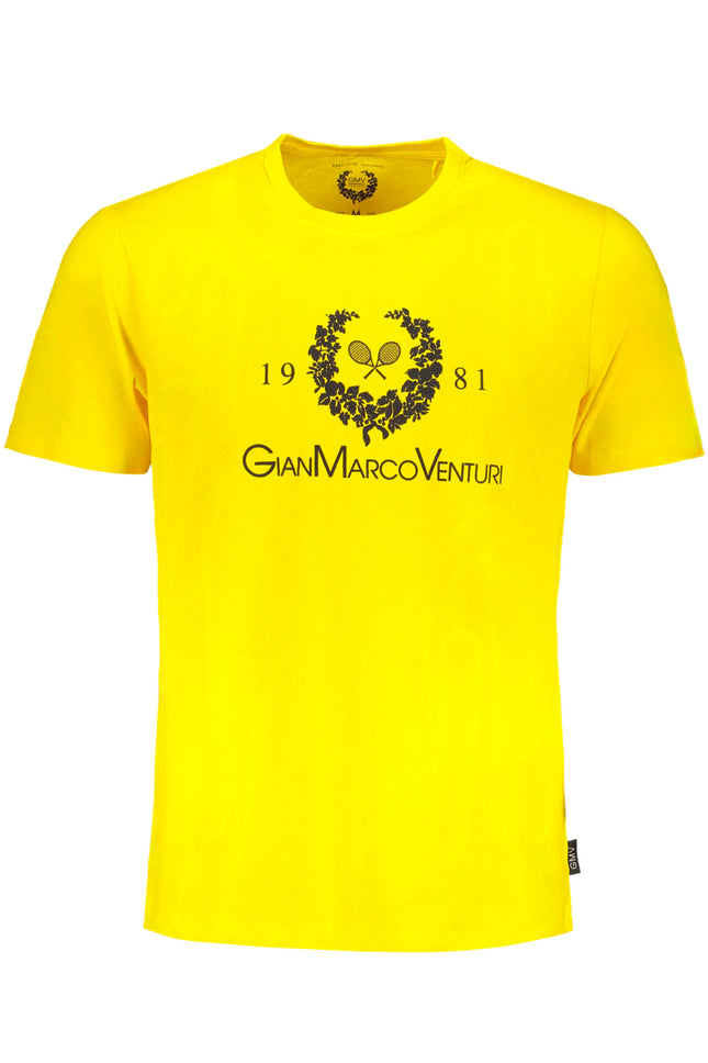 GIAN MARCO VENTURI YELLOW MEN'S SHORT SLEEVED T-SHIRT-0