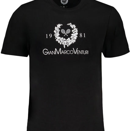 GIAN MARCO VENTURI MEN'S SHORT SLEEVED T-SHIRT BLACK-0