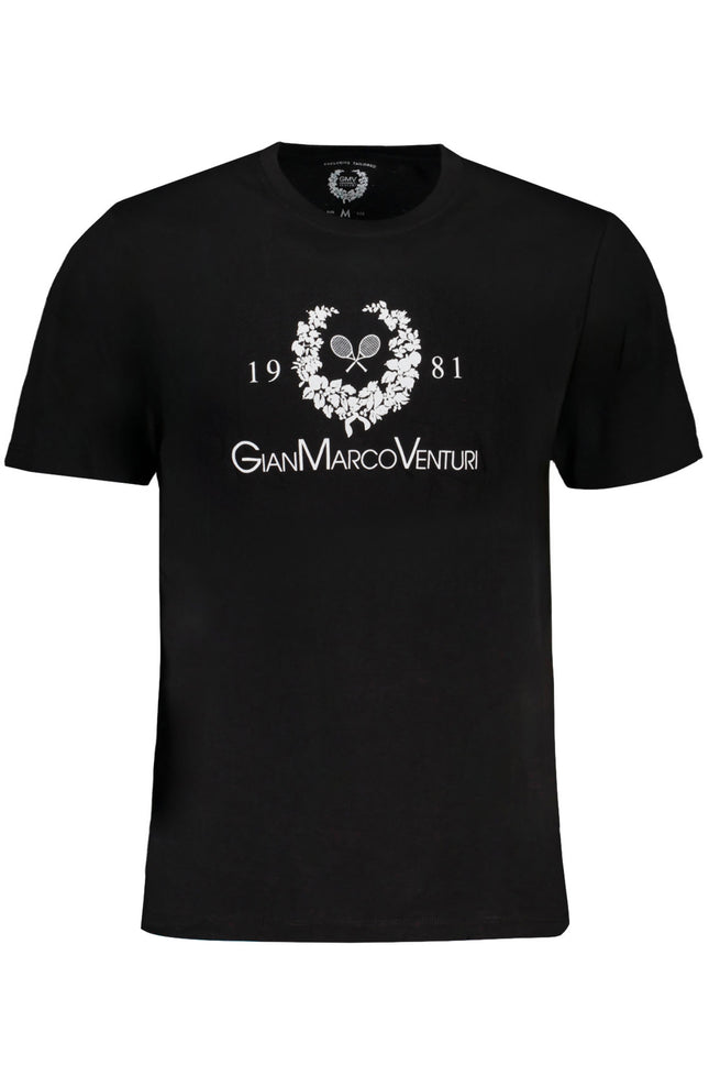 GIAN MARCO VENTURI MEN'S SHORT SLEEVED T-SHIRT BLACK-0
