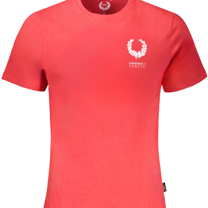 GIAN MARCO VENTURI MEN'S RED SHORT SLEEVE T-SHIRT-0