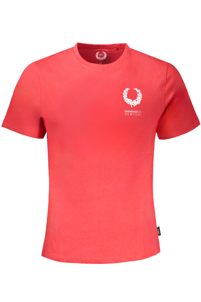 GIAN MARCO VENTURI MEN'S RED SHORT SLEEVE T-SHIRT-0