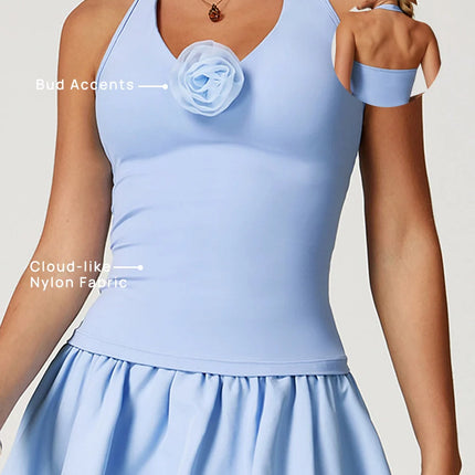 Detachable Rose Halter Top-1