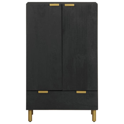Hoge Kast 60X33X100 Cm Bewerkt Hout Zwart - XdropX
