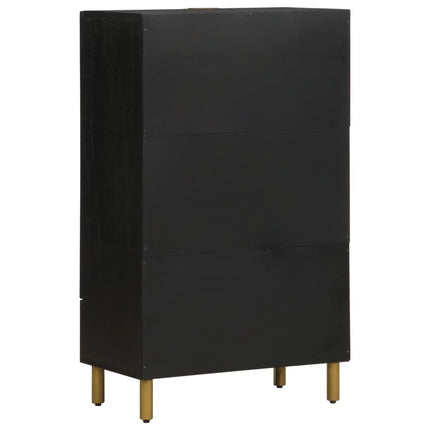 Hoge Kast 60X33X100 Cm Bewerkt Hout Zwart - XdropX