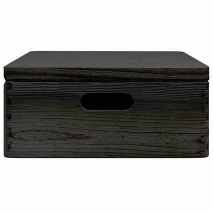Houten Kist Met Deksel&Handvatten 40X30X13Cm Grenenhout - XdropX