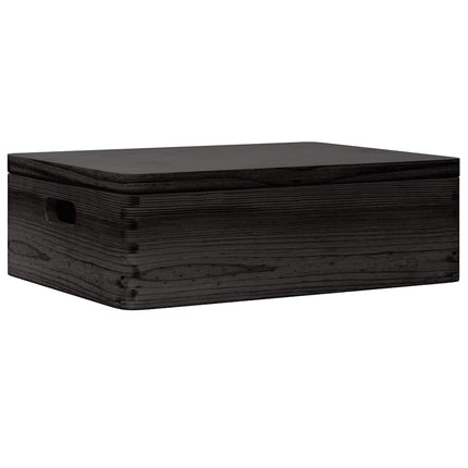 Houten Kist Met Deksel&Handvatten 40X30X13Cm Grenenhout - XdropX