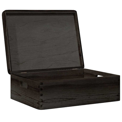 Houten Kist Met Deksel&Handvatten 40X30X13Cm Grenenhout - XdropX