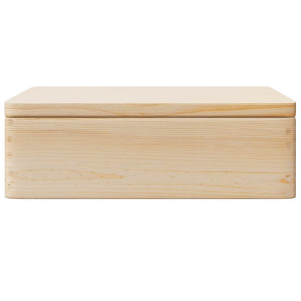 Houten Kist Met Deksel&Handvatten 40X30X13Cm Massief Grenenhout - XdropX
