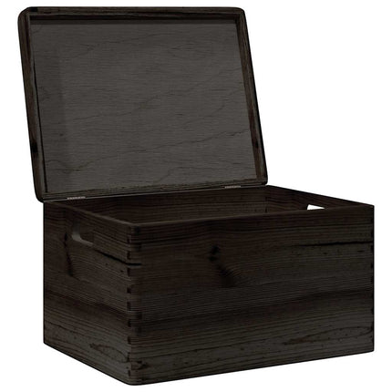 Houten Kist Met Deksel&Handvatten 40X30X23Cm Grenenhout - XdropX
